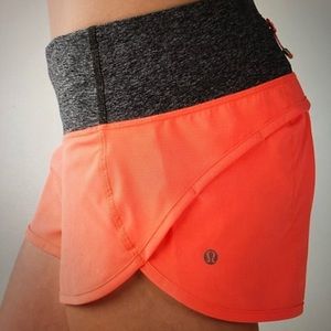 Lululemon grapefruit speed shorts
